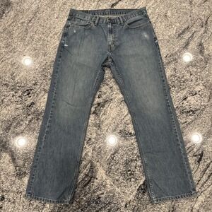 Levi's 559 Jeans Mens 34x32 Light‎ Wash Blue Relaxed Straight Denim Distressed